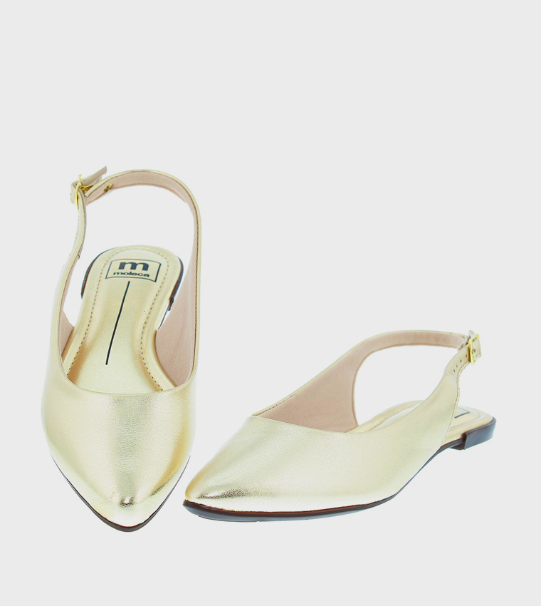Metallic Slingback Flats
