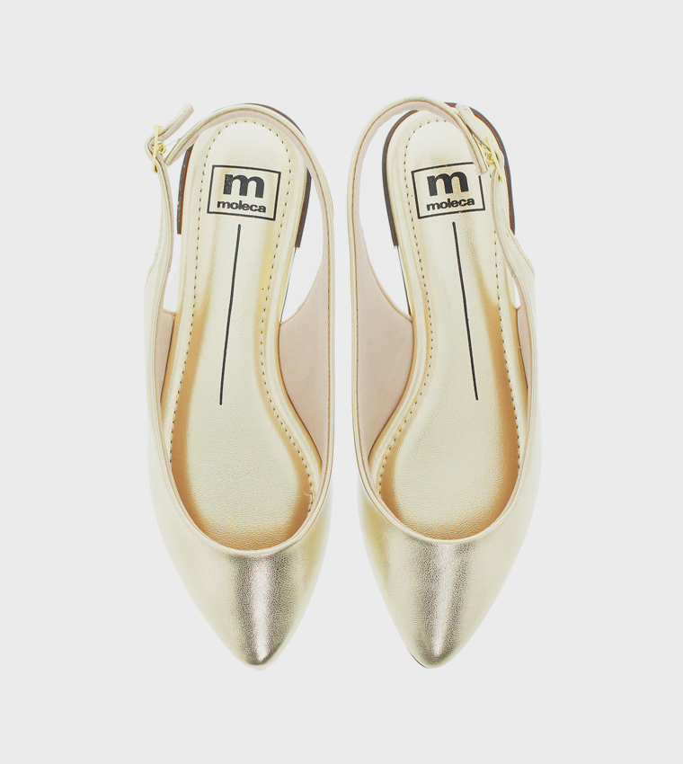 Metallic Slingback Flats
