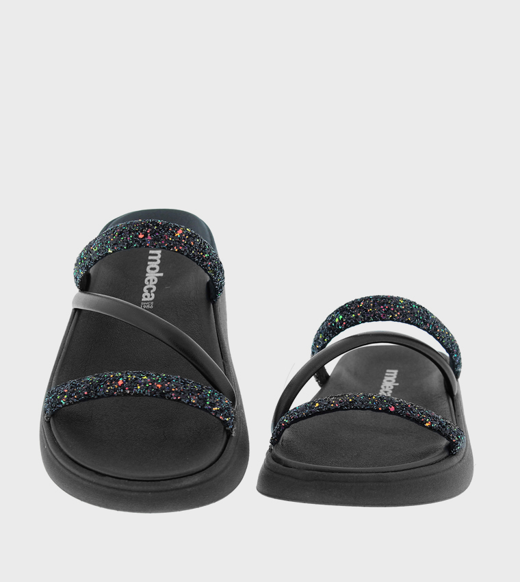 Embellished Open Toe Flatform Sandals