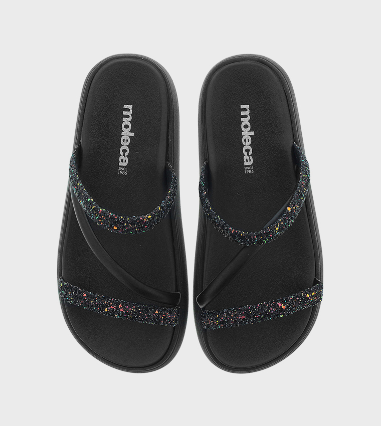 Embellished Open Toe Flatform Sandals