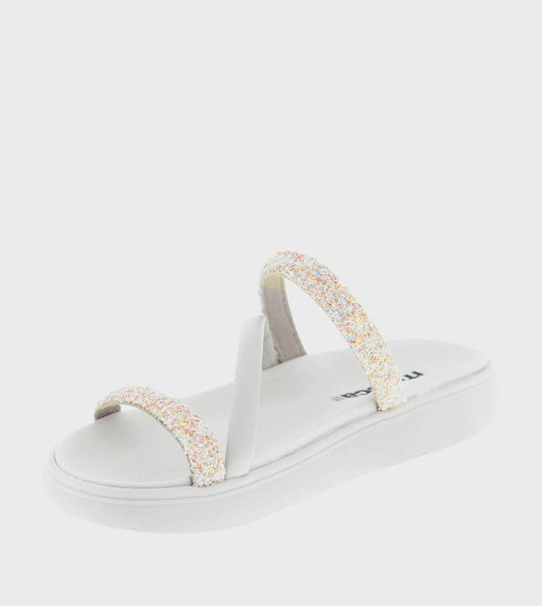 Embellished Open Toe Flatform Sandals