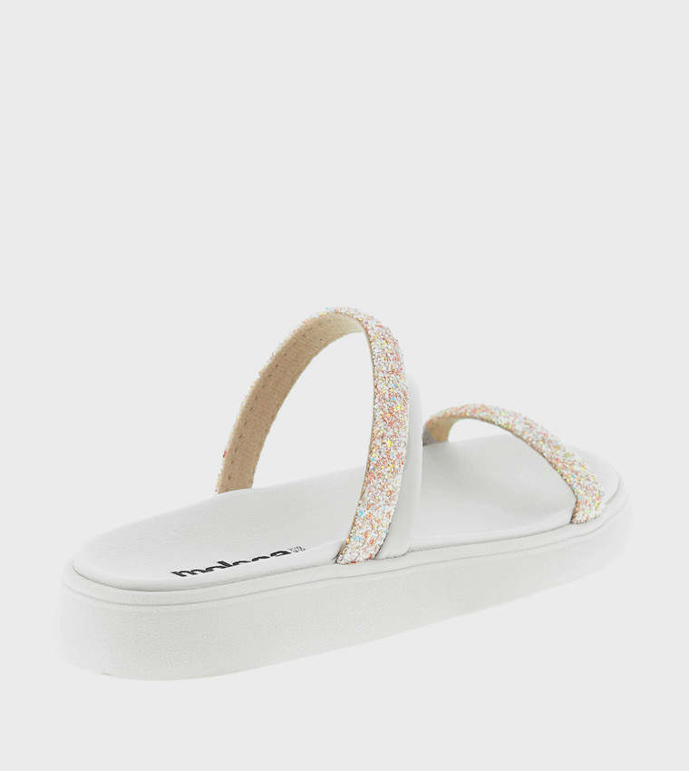 Embellished Open Toe Flatform Sandals
