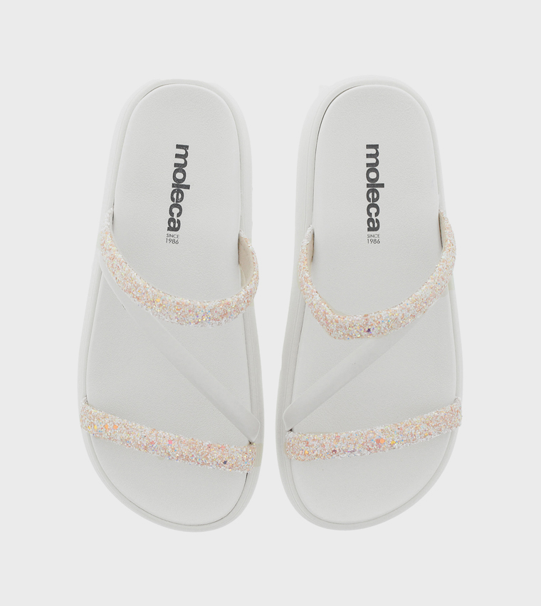 Embellished Open Toe Flatform Sandals