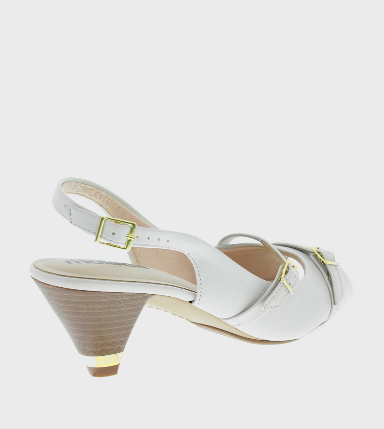 Peep Toe Slingback Heel Sandals