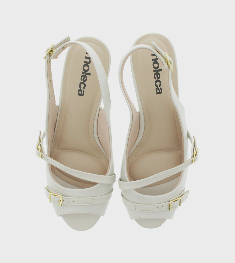 Peep Toe Slingback Heel Sandals
