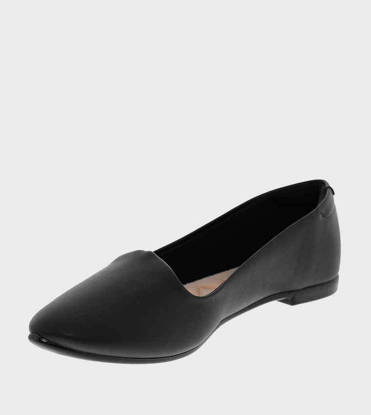 Textured Slip-On Ballerinas