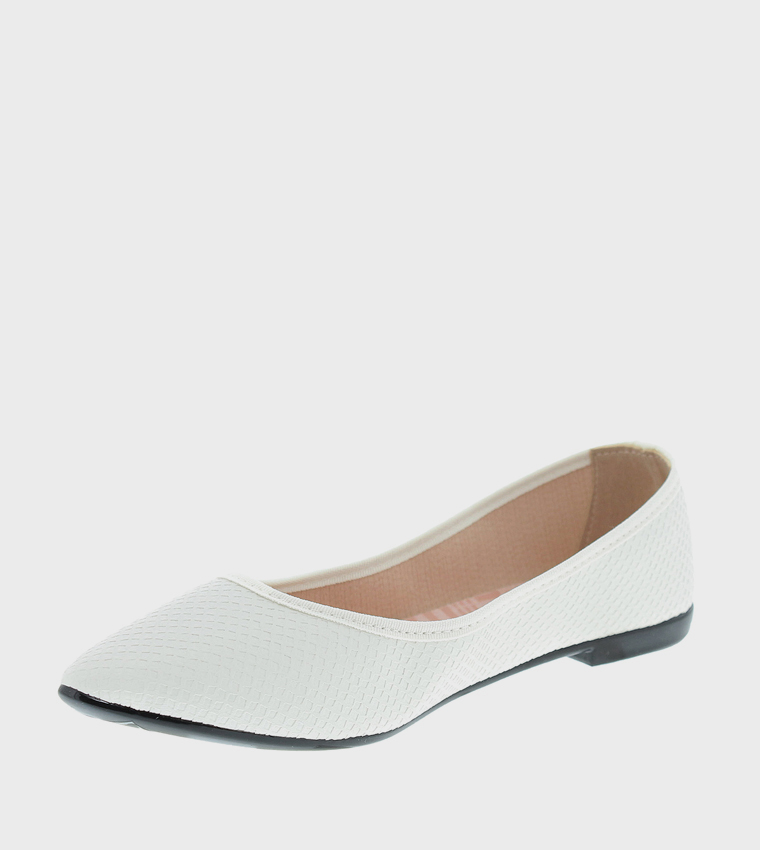 Textured Slip-On Ballerinas