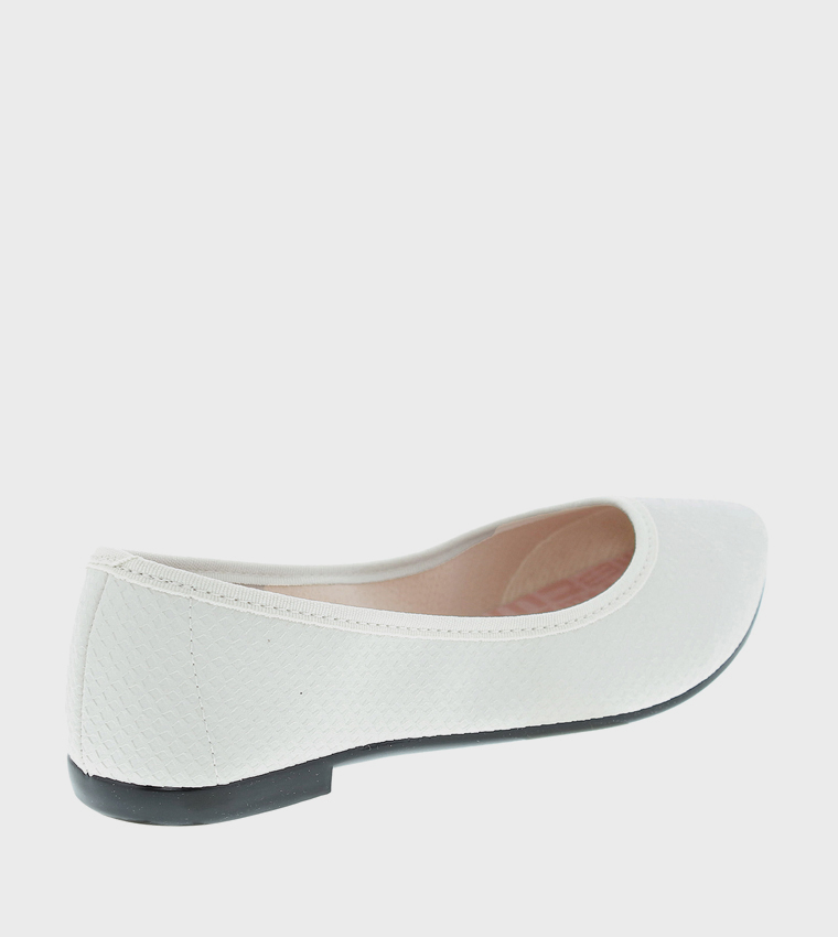 Textured Slip-On Ballerinas