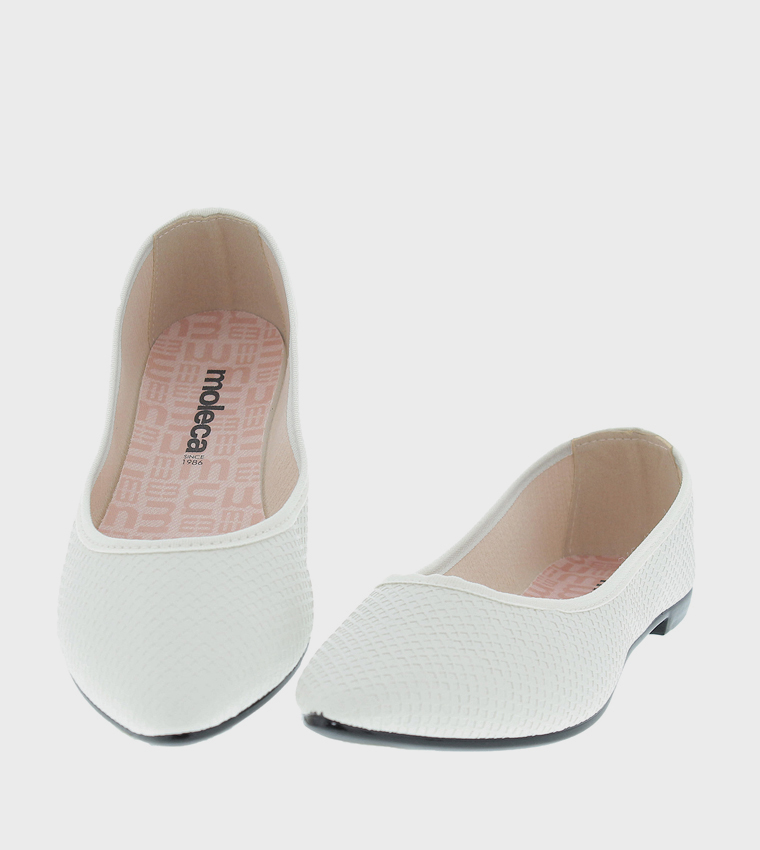 Textured Slip-On Ballerinas