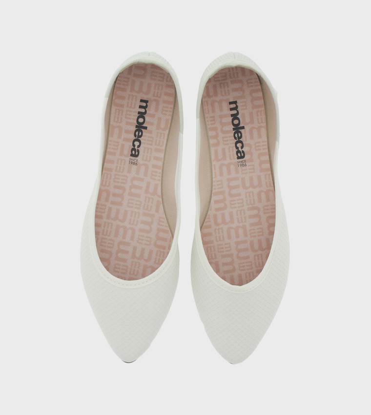 Textured Slip-On Ballerinas