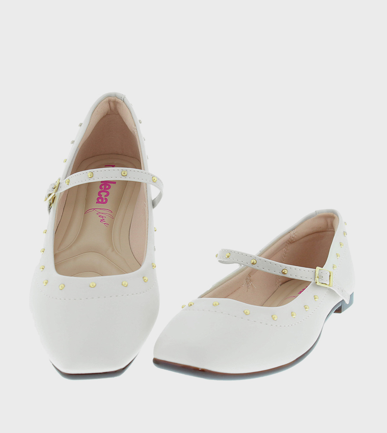 Stud Detail Square Toe Mary Jane Shoes