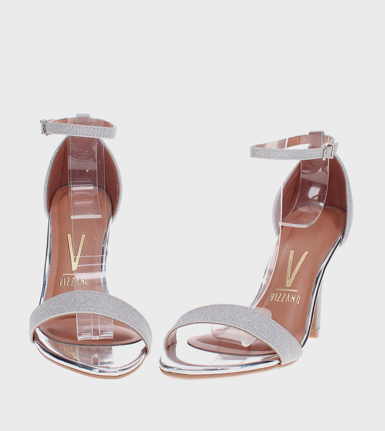 Embellished Open Toe Heel Sandals