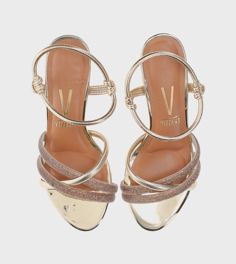 Embellished Open Toe Heel Sandals