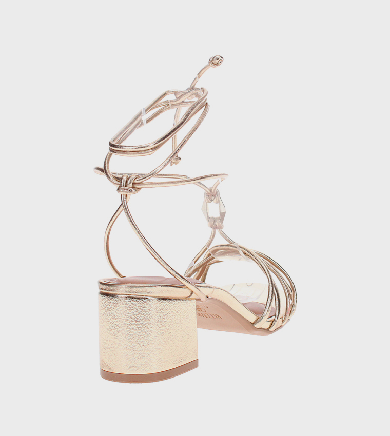 Ankle Loop Open Toe Heel Sandals