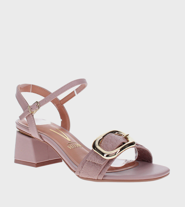 Buckle Strap Open Toe Heel Sandals
