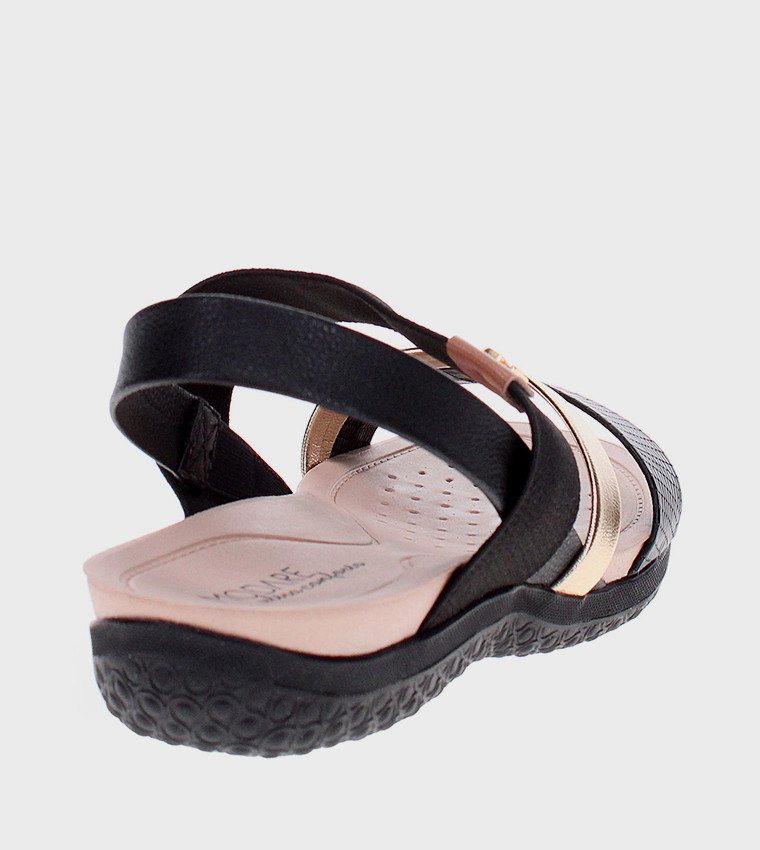 Open Toe Slingback Flat Sandals