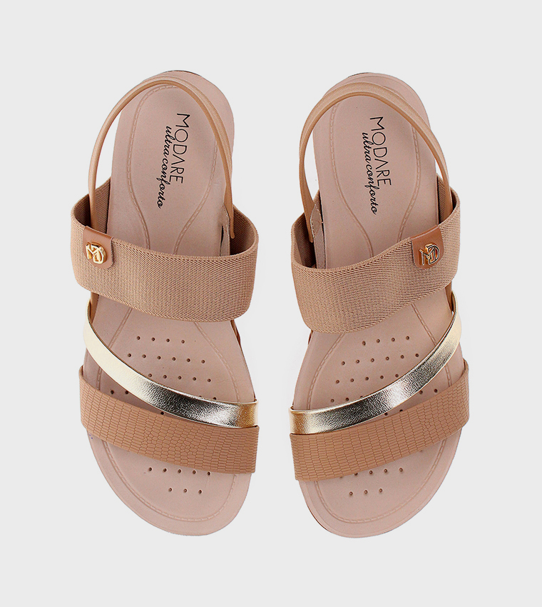 Open Toe Slingback Flat Sandals