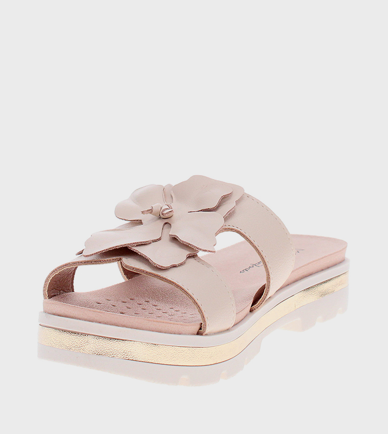 Floral Detail Comfort Sandals