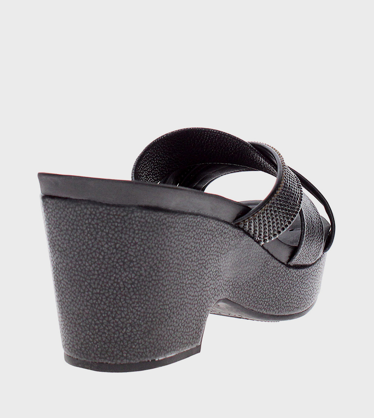 Embellished Strap Platform Heel Sandals