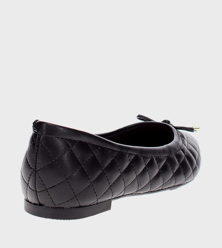 Bow Detail Quilted Ballerinas