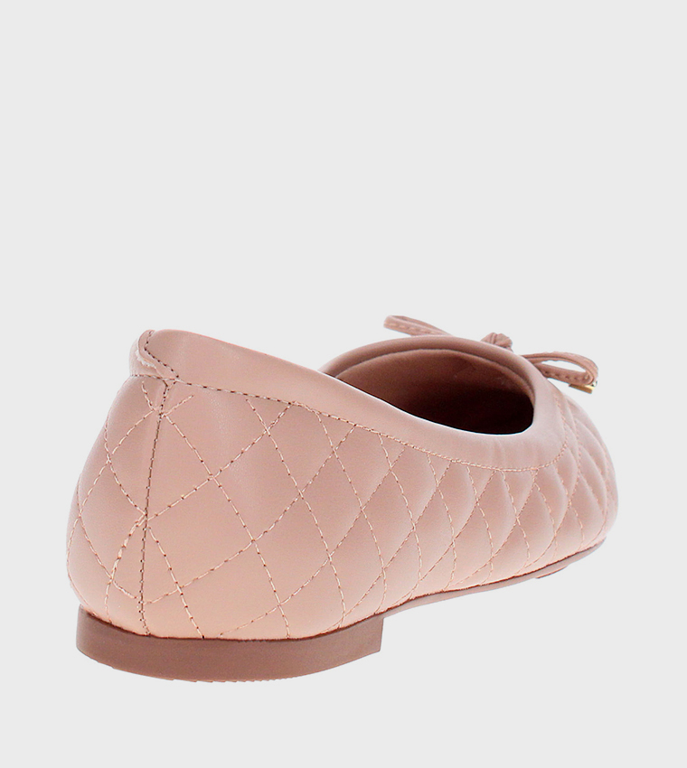 Bow Detail Quilted Ballerinas