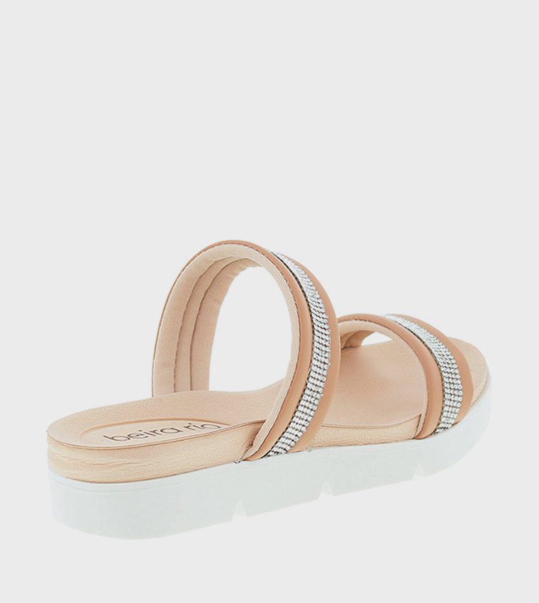 Embellished Open Toe Comfort Sandals