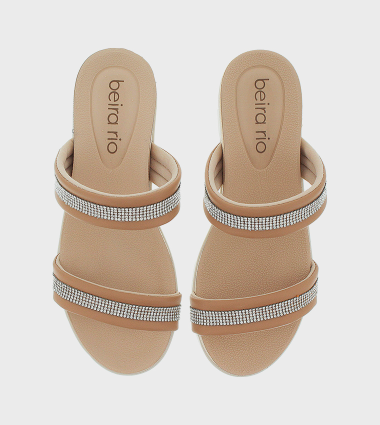 Embellished Open Toe Comfort Sandals