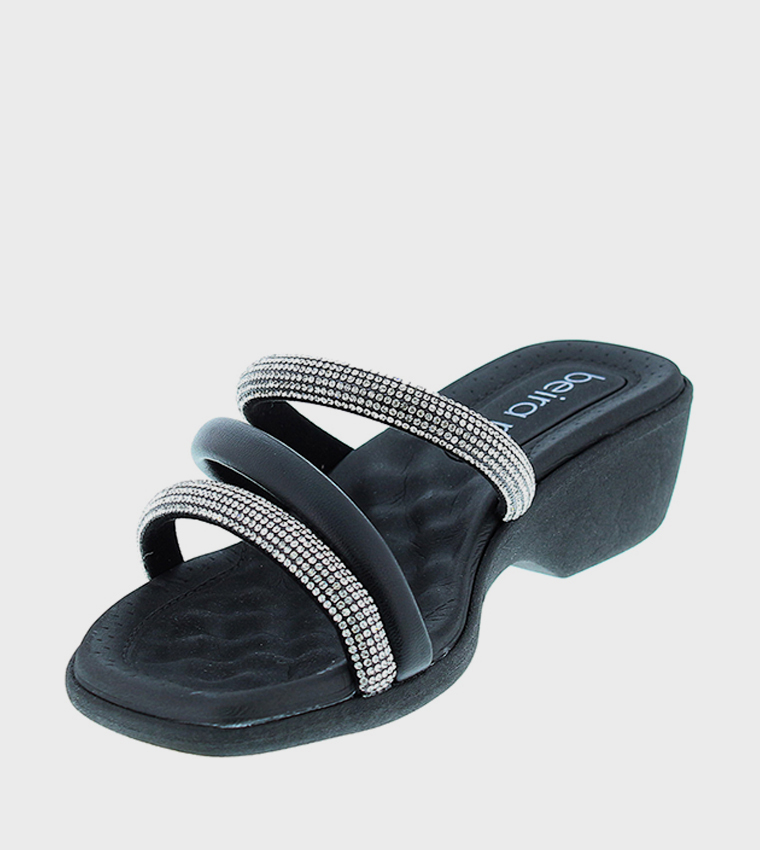 Embellished Strap Heel Sandals