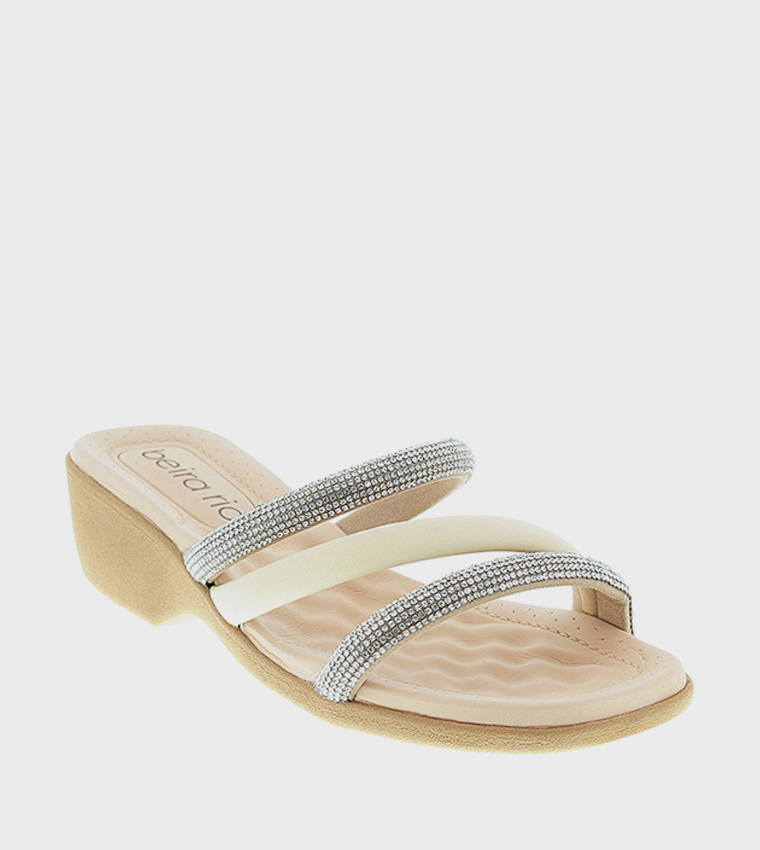 Embellished Strap Heel Sandals