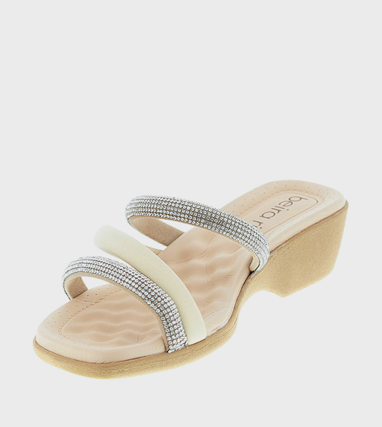 Embellished Strap Heel Sandals