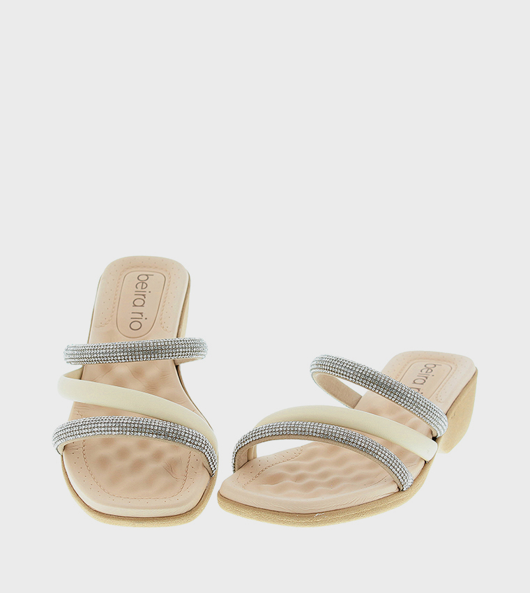 Embellished Strap Heel Sandals