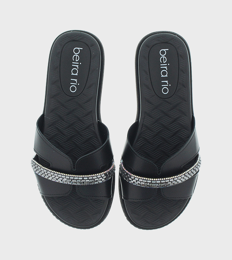 Embellished Open Toe Flat Sandals