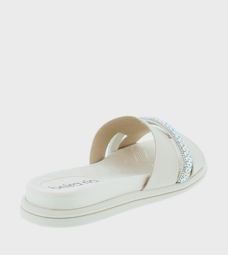 Embellished Open Toe Flat Sandals