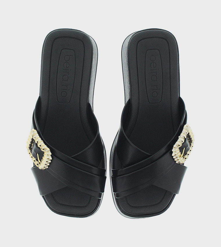 Buckle Detail Platform Sandals