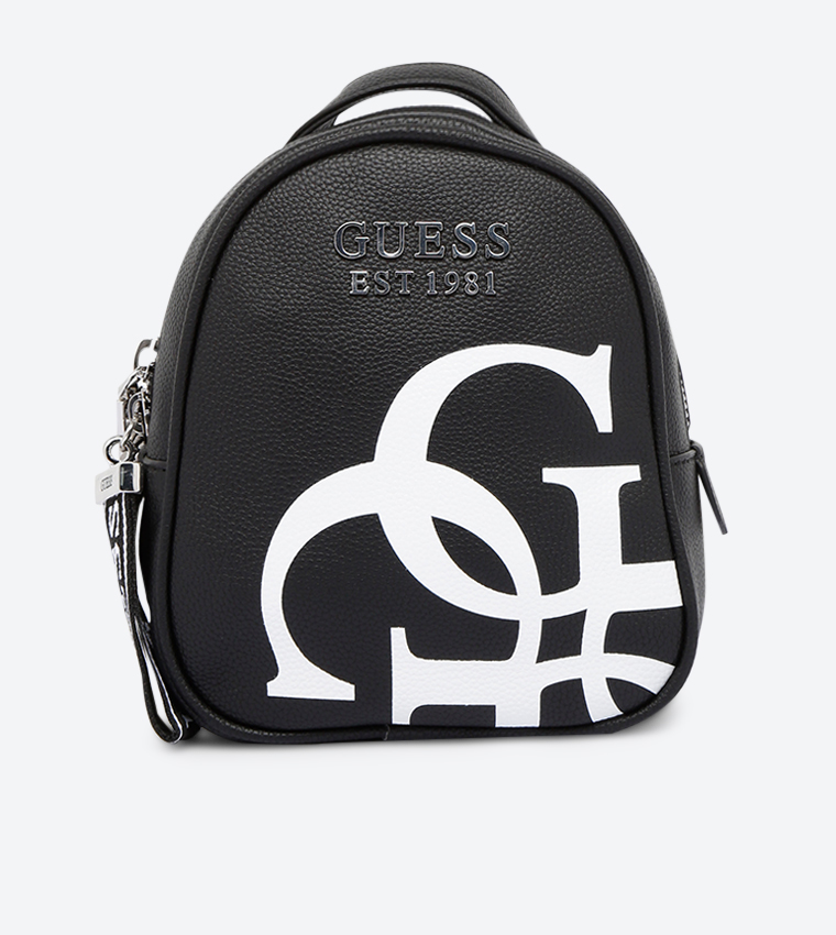 Guess backpack black and white hotsell
