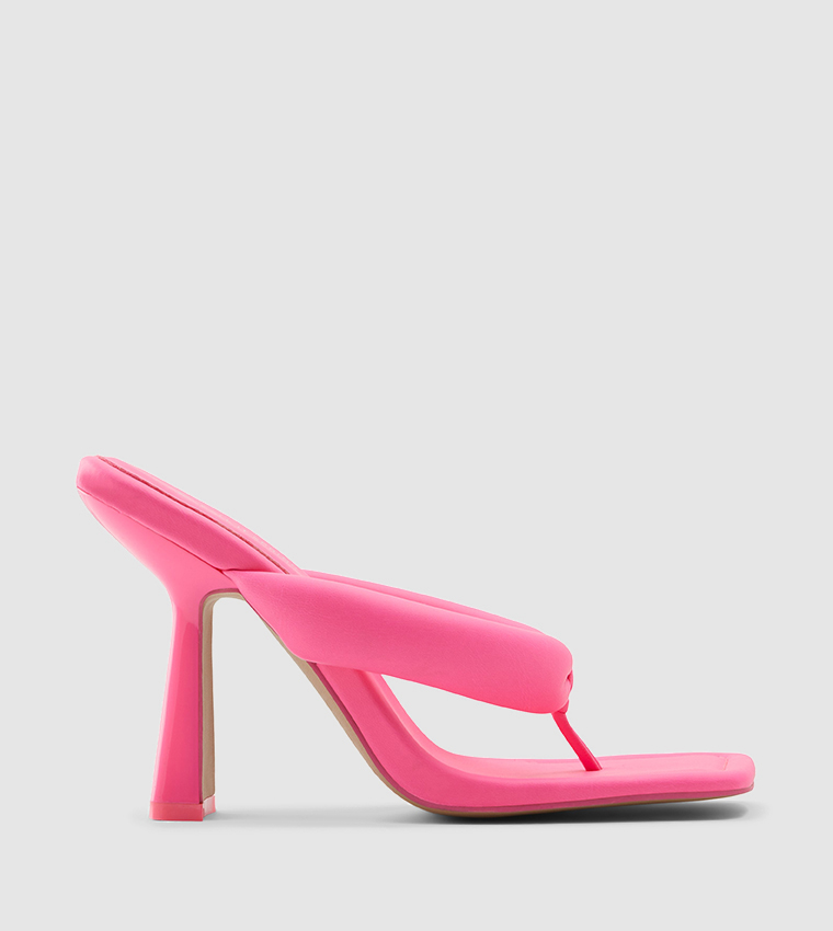 Pink open sales toe heels