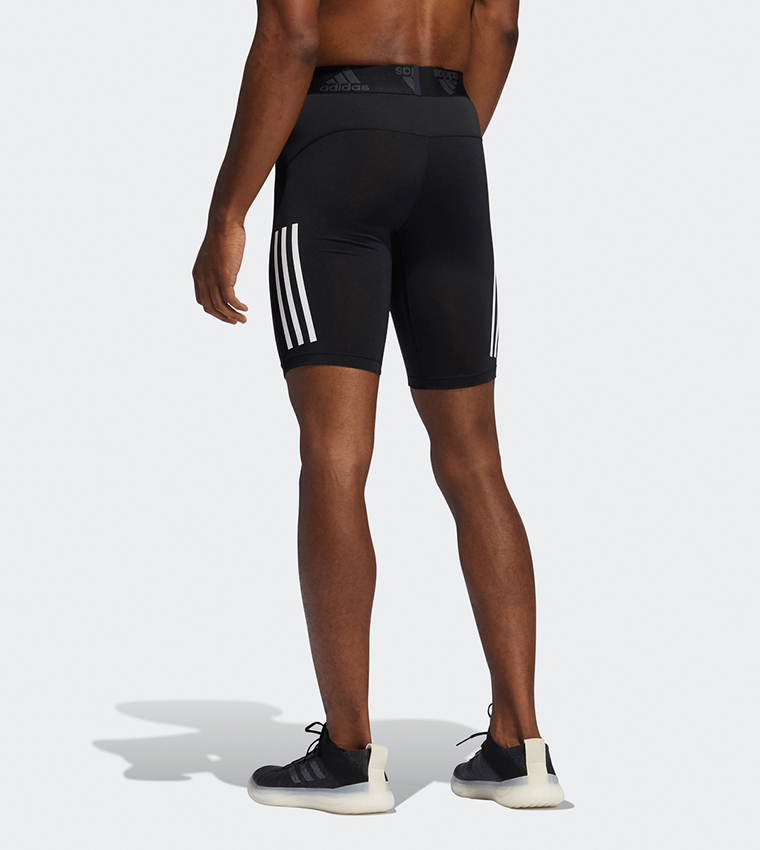 Buy Adidas Techfit 3 Stripes Short Tights In Black