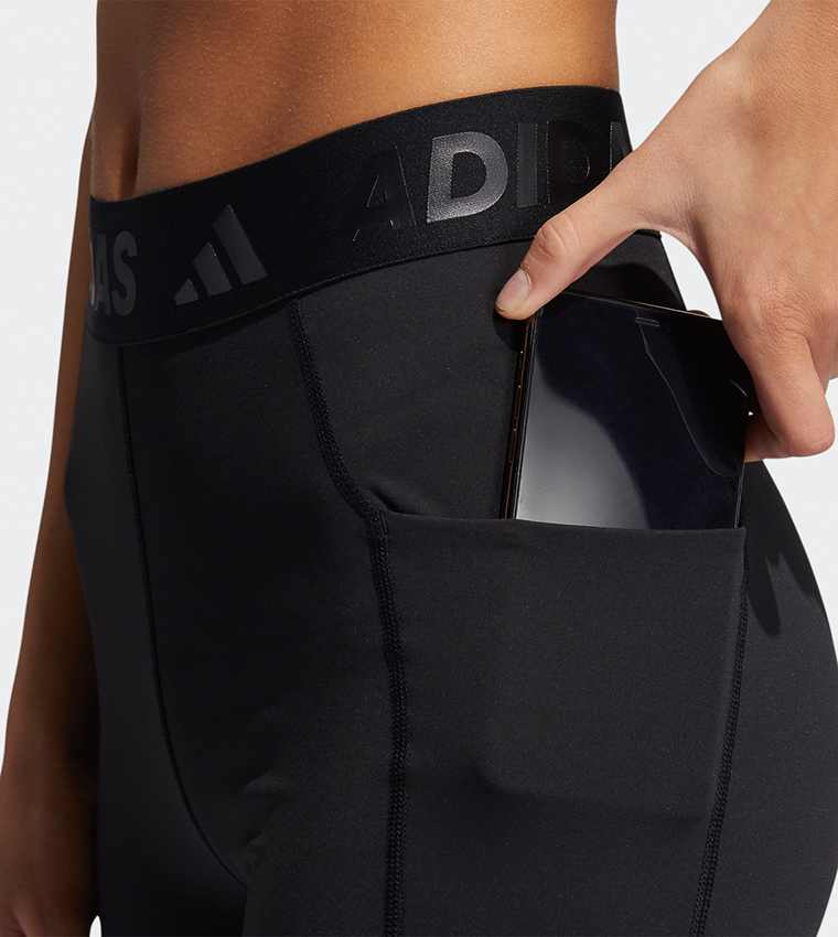 Buy Adidas Techfit High Rise Long Tights In Black | 6thStreet Oman