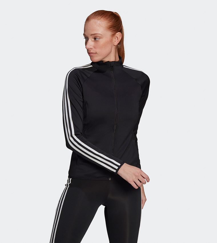 Buy Adidas Aeroready Designed 2 Move 3 Stripes Track Jacket In Black 6thStreet Oman