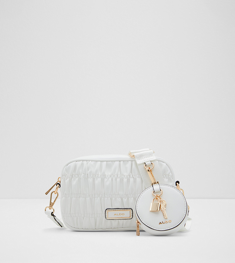 Buy Aldo GLADORIEN Ruched Sling Bag With Mini Coin Pouch In White 6thStreet UAE