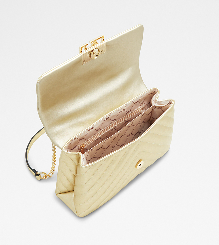 Buy Aldo GLAREWIEN Quilted Crossbody Bag In Gold 6thStreet UAE