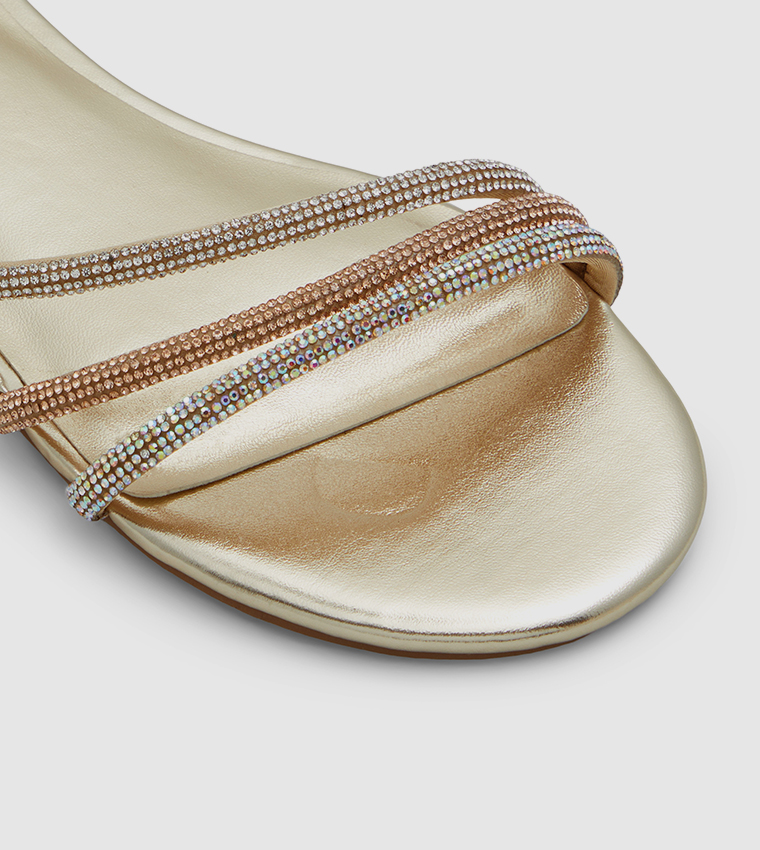 Sparkly flat sandals store