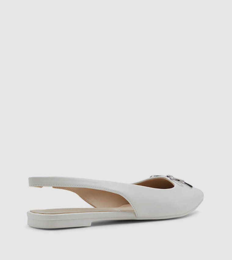Buy Call It Spring GLITZIE Embellished Slingback Mules In White 6thStreet Bahrain