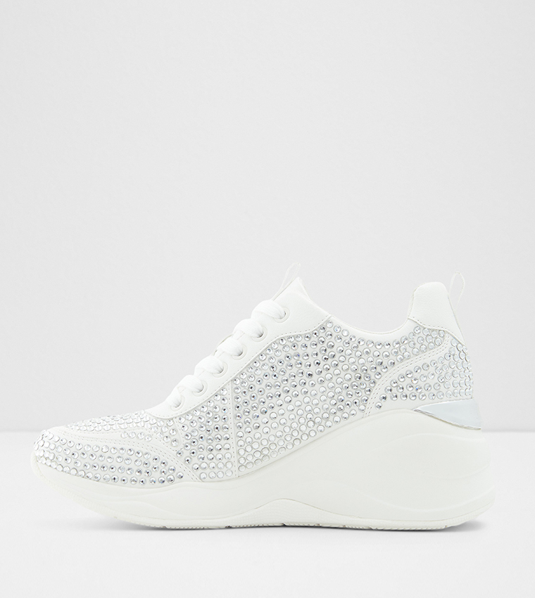 Aldo white hot sale wedge sneakers