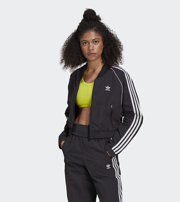 Adidas cropped cheap jacket womens