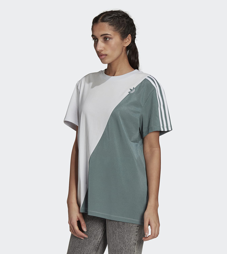 Buy Adidas Color Block Loose T Shirt In Blue 6thStreet Bahrain