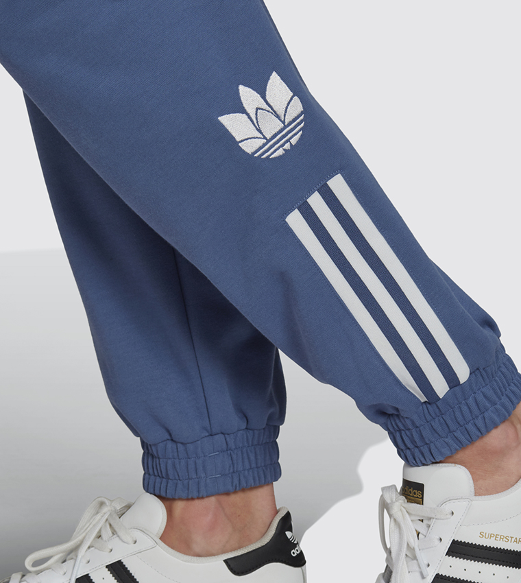Buy Adidas Originals Adicolor 3D Trefoil Track Pants In Blue ...