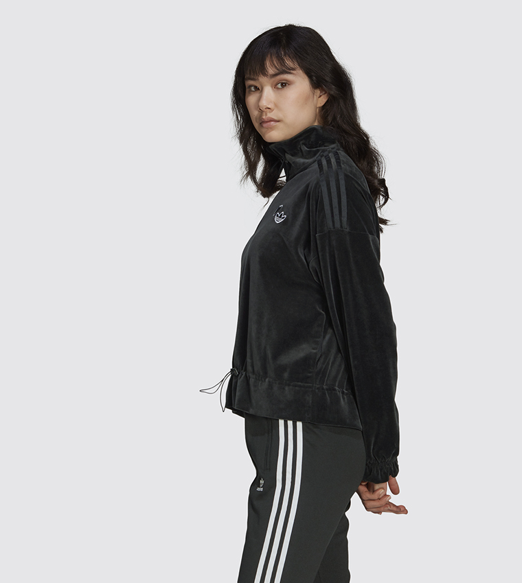 Adidas originals velvet hoodie track outlet jacket