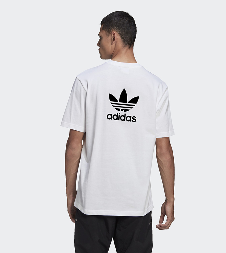 Buy Adidas Adicolor Classics Back And Front Trefoil Boxy T Shirt In