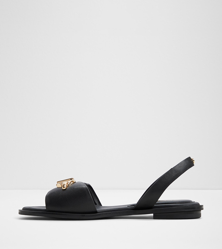 GOASSI Metal Accent Flat Sandals